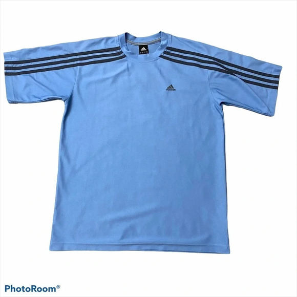 ADIDAS Classic T-shirt Blue 3 stripes Baseball M - Picture 7 of 8